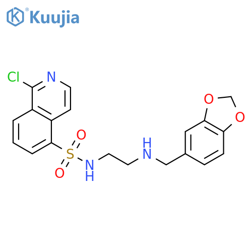 5-Isoquinolinesulfonamide,N-[2-[(1,3-benzodioxol-5-ylmethyl)amino]ethyl]-1-chloro- structure