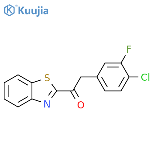 Ethanone, 1-(2-benzothiazolyl)-2-(4-chloro-3-fluorophenyl)- structure