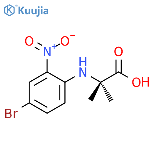 2-(4-bromo-2-nitrophenyl)amino-2-methylpropanoic acid structure