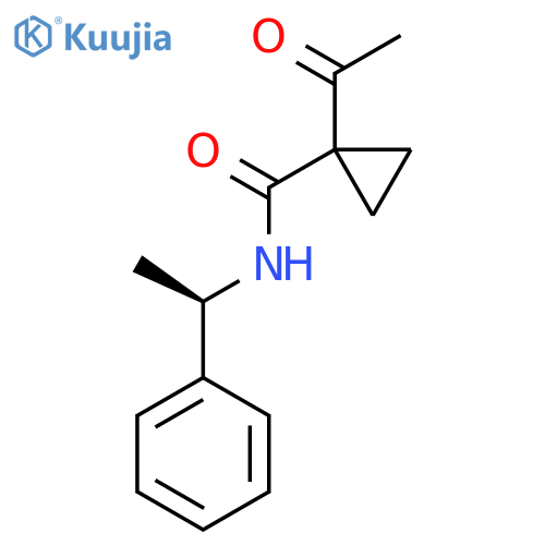 (R)-1-Acetyl-N-(1-phenylethyl)cyclopropanecarboxamide structure