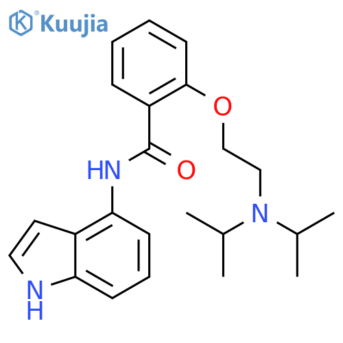 2-{2-[bis(1-methylethyl)amino]ethoxy}-N-1H-indol-4-ylbenzamide structure