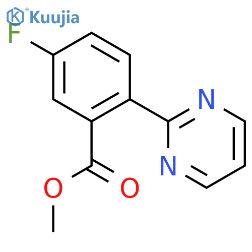 Methyl 5-fluoro-2-(pyrimidin-2-yl)benzoate structure