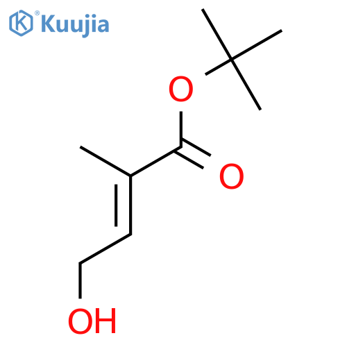 2-Butenoic acid, 4-hydroxy-2-methyl-, 1,1-dimethylethyl ester, (2E)- structure