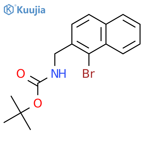 Carbamic acid, N-[(1-bromo-2-naphthalenyl)methyl]-, 1,1-dimethylethyl ester structure