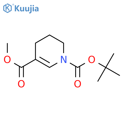 1-tert-butyl 3-methyl 1,4,5,6-tetrahydropyridine-1,3-dicarboxylate structure