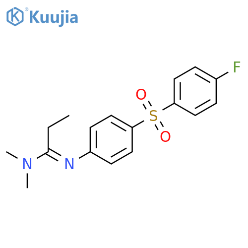 Propanimidamide, N'-[4-[(4-fluorophenyl)sulfonyl]phenyl]-N,N-dimethyl- structure