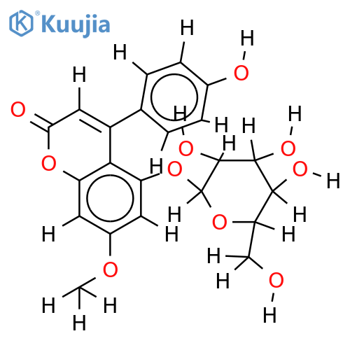 5-(β-D-Galactopyranosyloxy)-4-(4-hydroxyphenyl)-7-methoxy-2H-1-benzopyran-2-one structure