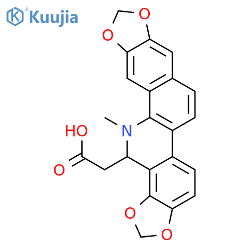 [1,3]Benzodioxolo[5,6-c]-1,3-dioxolo[4,5-i]phenanthridine-14-aceticacid, 13,14-dihydro-13-methyl-, (+)- structure