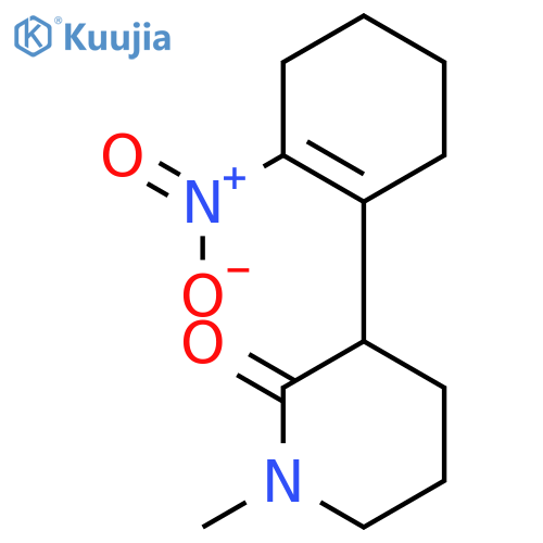 2-Piperidinone, 1-methyl-3-(2-nitro-1-cyclohexen-1-yl)- structure