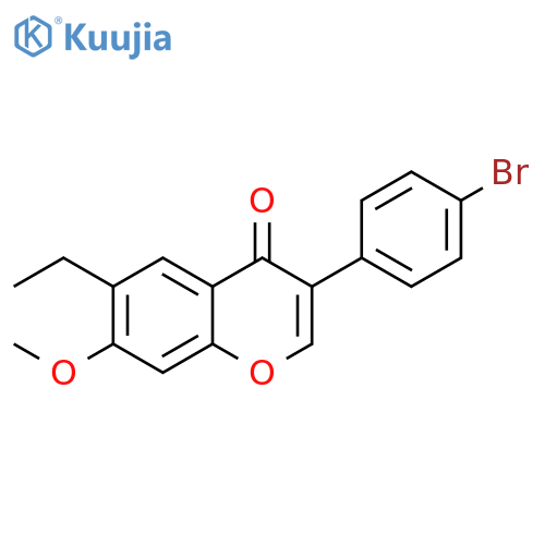 3-(4-bromophenyl)-6-ethyl-7-methoxy-4H-chromen-4-one structure