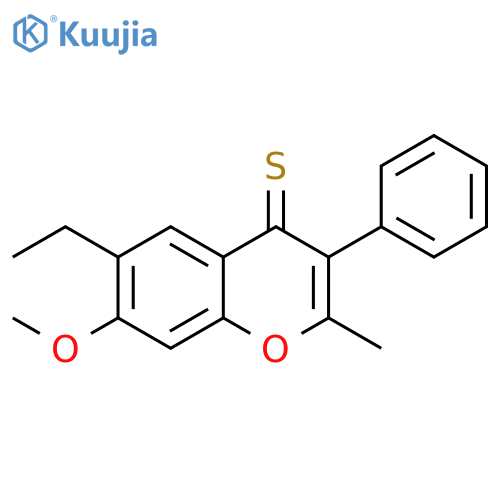 6-ethyl-7-methoxy-2-methyl-3-phenyl-4H-chromene-4-thione structure