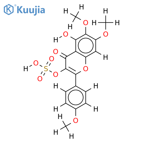 4',6,7-Tri-Me ether,3-O-sulfate-3,4',5,6,7-Pentahydroxyflavone structure