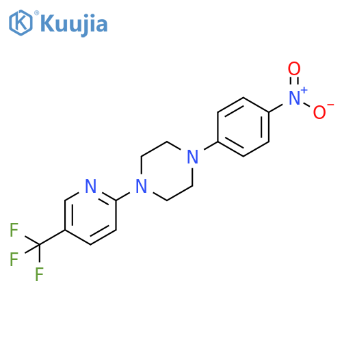 1-(4-Nitrophenyl)-4-[5-(trifluoromethyl)pyridin-2-yl]piperazine structure
