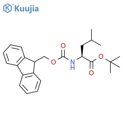 L-Leucine, N-[(9H-fluoren-9-ylmethoxy)carbonyl]-, 1,1-dimethylethylester structure