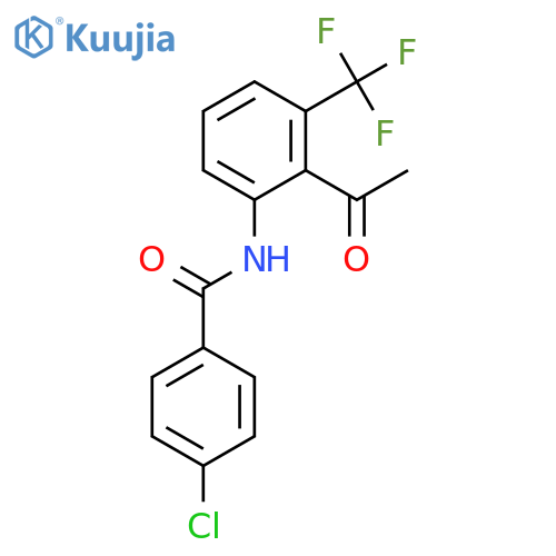 Benzamide, N-[2-acetyl-3-(trifluoromethyl)phenyl]-4-chloro- structure