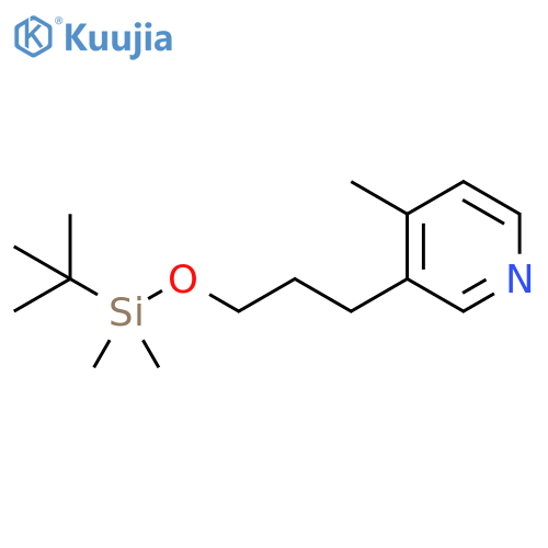 Pyridine, 3-[3-[[(1,1-dimethylethyl)dimethylsilyl]oxy]propyl]-4-methyl- structure