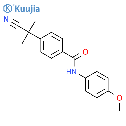 Benzamide, 4-(1-cyano-1-methylethyl)-N-(4-methoxyphenyl)- structure