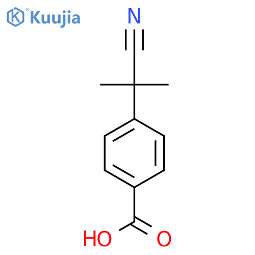 4-(1-cyano-1-methylethyl)benzoic acid structure