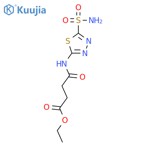 Butanoic acid,4-[[5-(aminosulfonyl)-1,3,4-thiadiazol-2-yl]amino]-4-oxo-, ethyl ester structure