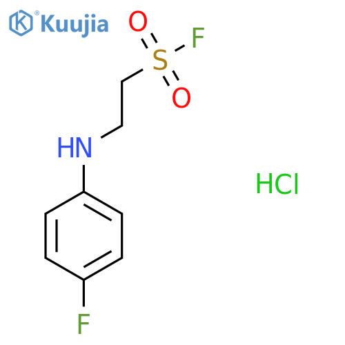 2-(4-fluorophenyl)aminoethane-1-sulfonyl fluoride hydrochloride structure