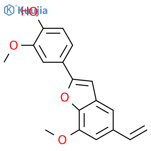 Phenol, 4-(5-ethenyl-7-methoxy-2-benzofuranyl)-2-methoxy- structure