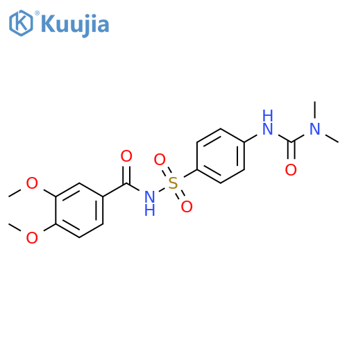 Benzamide,N-[[4-[[(dimethylamino)carbonyl]amino]phenyl]sulfonyl]-3,4-dimethoxy- structure