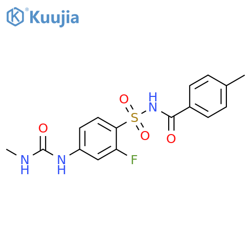 Benzamide,N-[[2-fluoro-4-[[(methylamino)carbonyl]amino]phenyl]sulfonyl]-4-methyl- structure