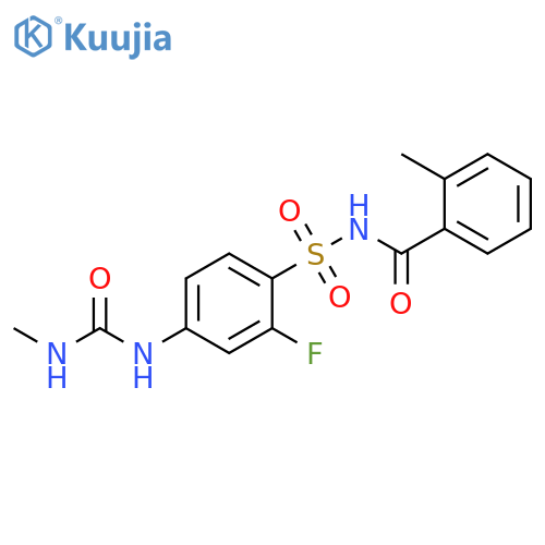 Benzamide,N-[[2-fluoro-4-[[(methylamino)carbonyl]amino]phenyl]sulfonyl]-2-methyl- structure