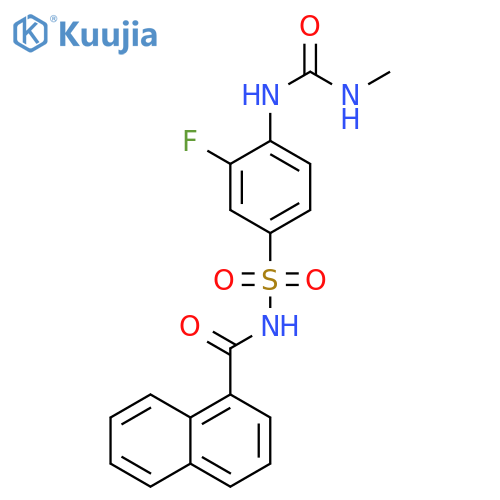 1-Naphthalenecarboxamide,N-[[3-fluoro-4-[[(methylamino)carbonyl]amino]phenyl]sulfonyl]- structure