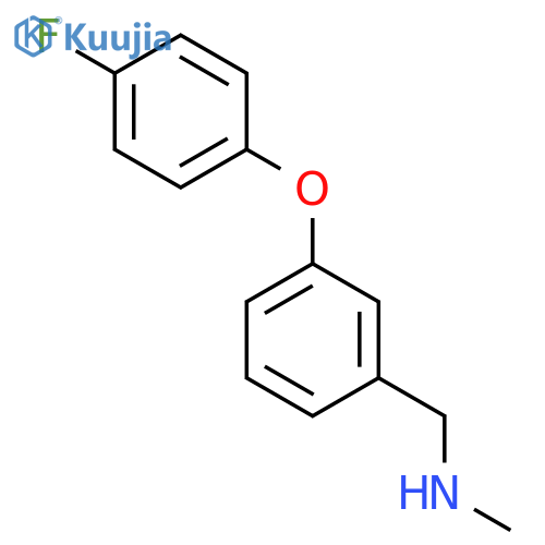 Benzenemethanamine, 3-(4-fluorophenoxy)-N-methyl- structure