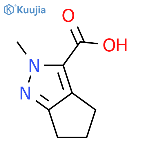 2-methyl-5,6-dihydro-4H-cyclopenta[c]pyrazole-3-carboxylic acid structure