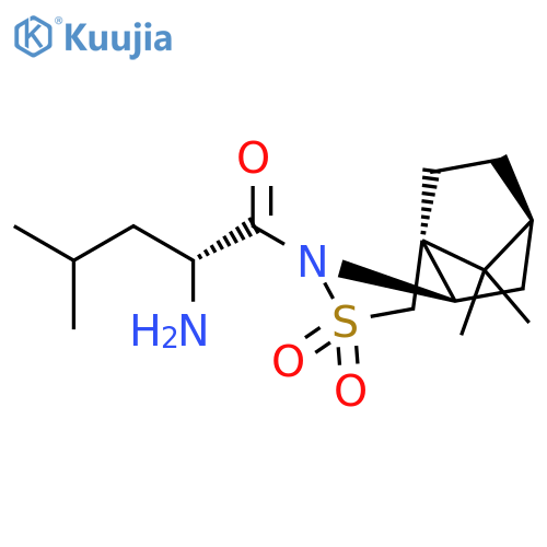 (2R,2'R)-N-(2'-amino-4'-methylpentanoyl)bornane-10,2-sultam structure