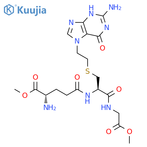 Glycine,N-[S-[2-(2-amino-1,6-dihydro-6-oxo-7H-purin-7-yl)ethyl]-N-L-g-glutamyl-L-cysteinyl]-, dimethylester (9CI) structure