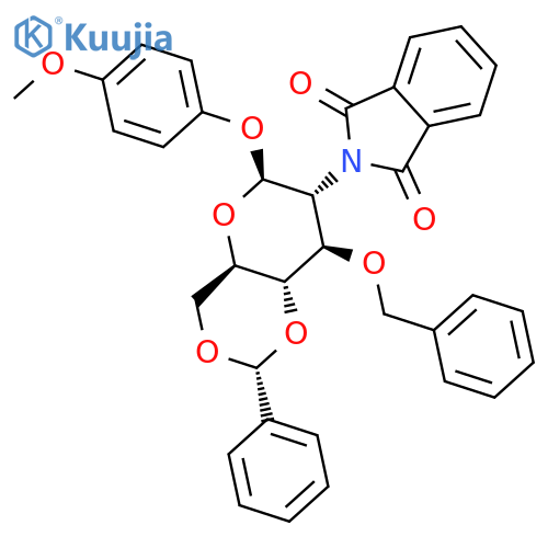 4-Methoxyphenyl 3-O-Benzyl-4,6-O-benzylidene-2-deoxy-2-phthalimido-β-D-glucopyranoside structure