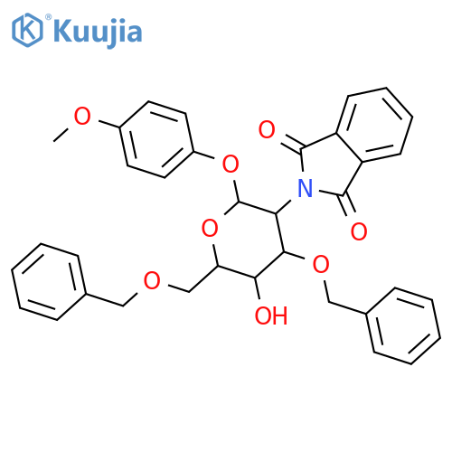 4-Methoxyphenyl 3,6-Di-O-benzyl-2-deoxy-2-phthalimido-β-D-glucopyranoside structure