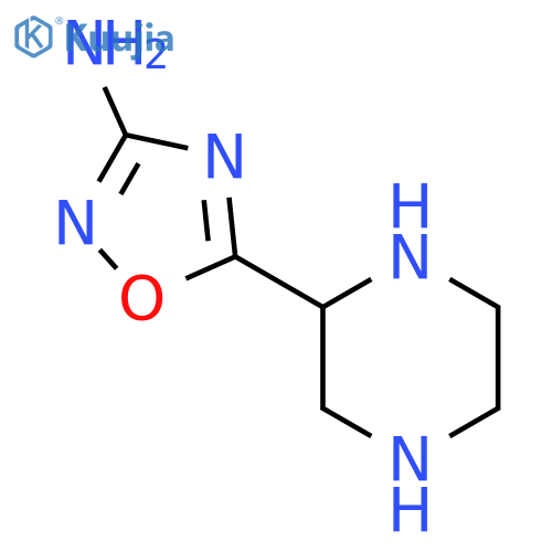 1,2,4-Oxadiazol-3-amine,5-(2-piperazinyl)- structure