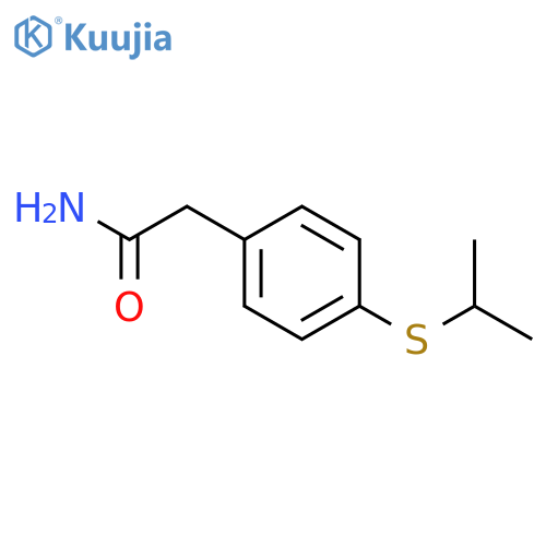 Benzeneacetamide,4-[(1-methylethyl)thio]- structure