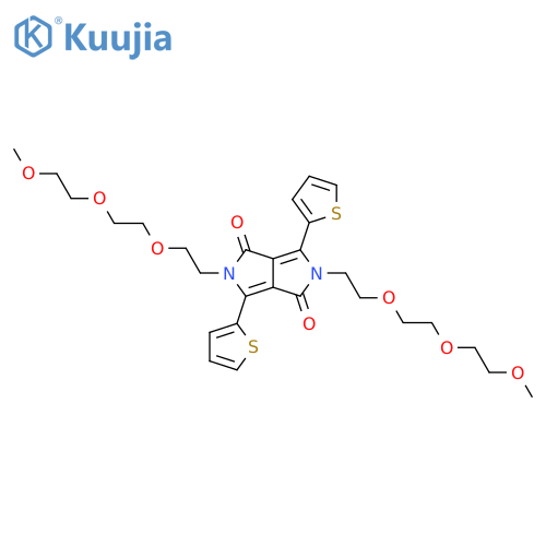 2,5-Bis[2-[2-(2-methoxyethoxy)ethoxy]ethyl]-1,4-dithiophen-2-ylpyrrolo[3,4-c]pyrrole-3,6-dione structure
