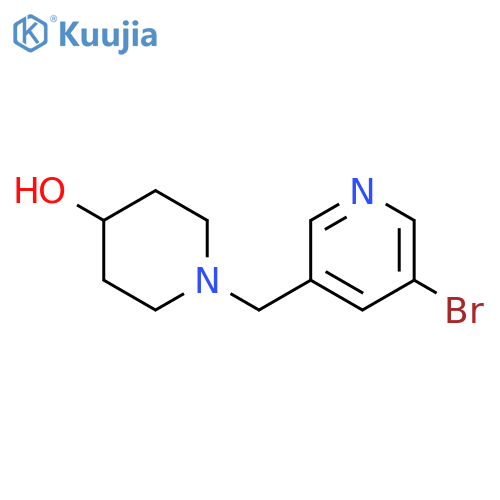 1-((5-Bromopyridin-3-yl)methyl)piperidin-4-ol structure
