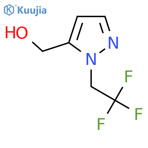 [1-(2,2,2-trifluoroethyl)-1H-pyrazol-5-yl]methanol structure
