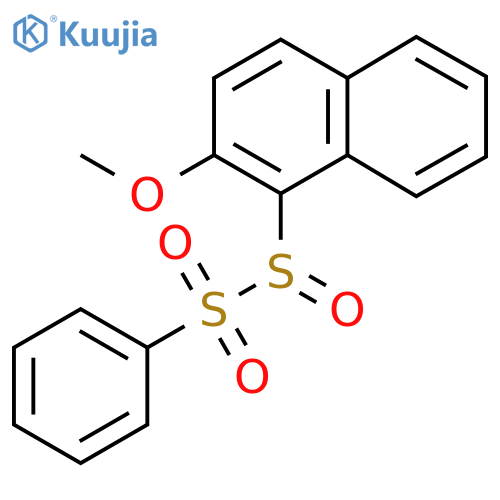 1-[(benzenesulfonyl)sulfinyl]-2-methoxynaphthalene structure