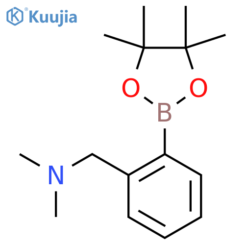 N,N-dimethyl-1-[2-(4,4,5,5-tetramethyl-1,3,2-dioxaborolan-2-yl)phenyl]methanamine structure