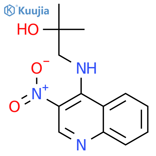 2-Methyl-1-(3-nitro-4-quinolinyl)amino-2-propanol structure