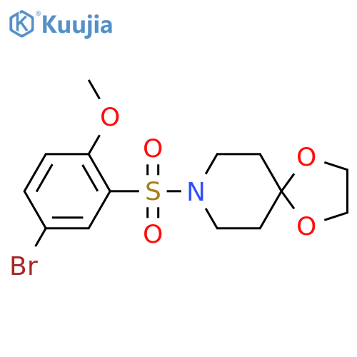 8-((5-Bromo-2-methoxyphenyl)sulfonyl)-1,4-dioxa-8-azaspiro4.5decane structure