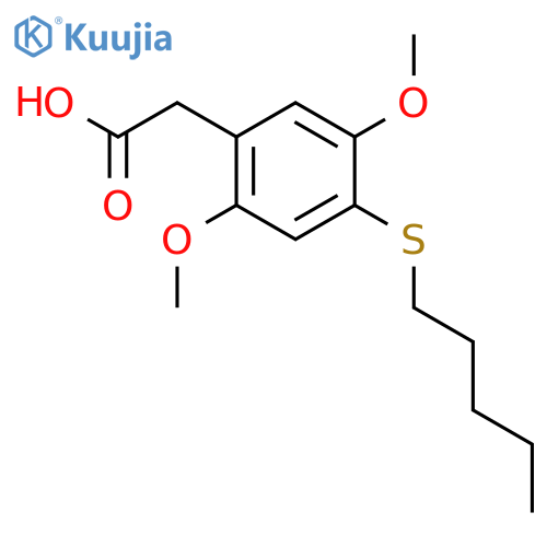 Benzeneacetic acid,2,5-dimethoxy-4-(pentylthio)- structure
