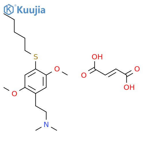 N,N-Dimethyl-2-(2,5-dimethoxy-4-(pentylthio)phenyl)ethylamine maleate structure