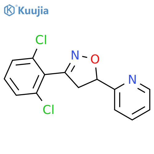 Pyridine, 2-[3-(2,6-dichlorophenyl)-4,5-dihydro-5-isoxazolyl]-, (+)- structure