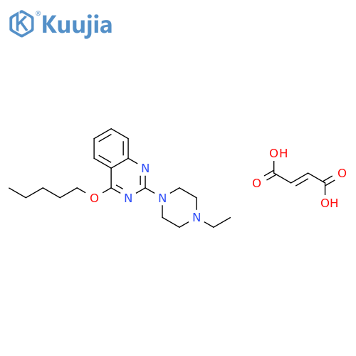 2-(4-ethylpiperazin-1-yl)-4-(pentyloxy)quinazoline (2E)-but-2-enedioate structure