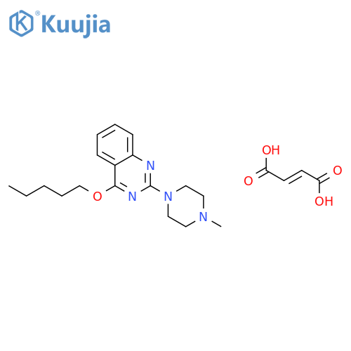 2-(4-methylpiperazin-1-yl)-4-(pentyloxy)quinazoline (2E)-but-2-enedioate structure