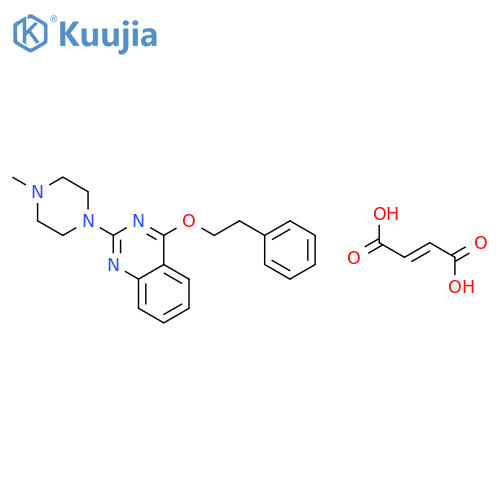 2-(4-methylpiperazin-1-yl)-4-(2-phenylethoxy)quinazoline (2E)-but-2-enedioate structure